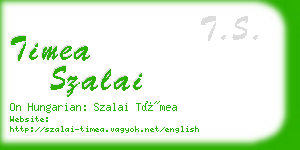 timea szalai business card